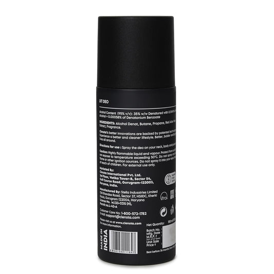 Clensta LIIT Deodorant Body Spray , 150 ML