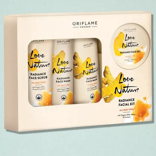 Oriflame Love Nature Radiance Facial Kit with Organic Milk, Honey and Turmeric